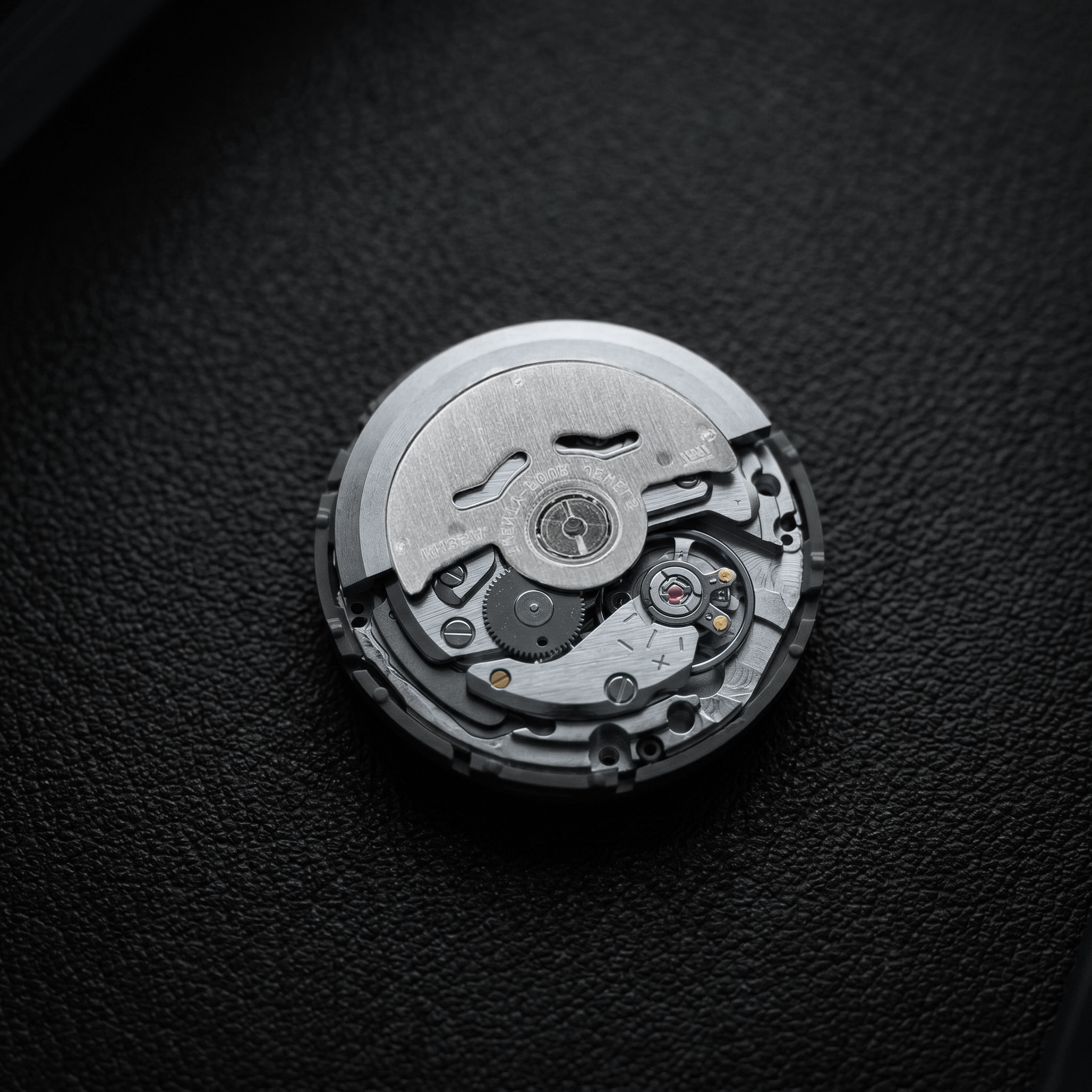 NH35A automatic movement on black leather